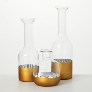 Glass/Gold Vase