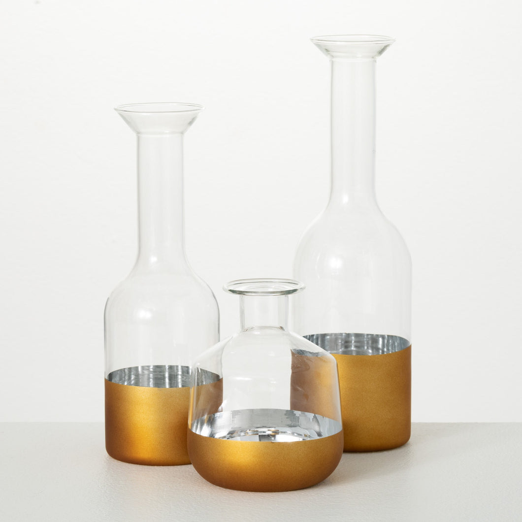 Glass/Gold Vase