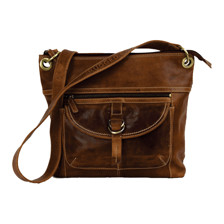Large Leather Cross Body with Front Buckle