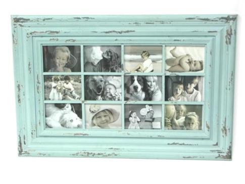 Distressed 12 Picture Frame