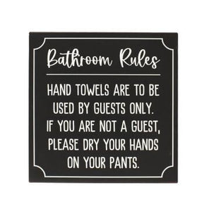 Sign - Bathroom Rules