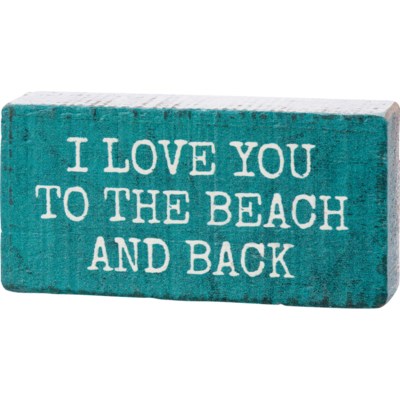 Block Sign - Love You to the Beach