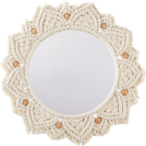 Beaded Macrame Mirror