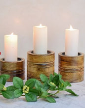 Load image into Gallery viewer, Irene Wood Candleholder
