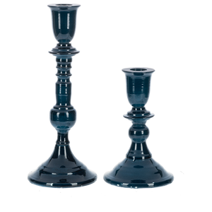Blue Enamel Taper Holder Iron