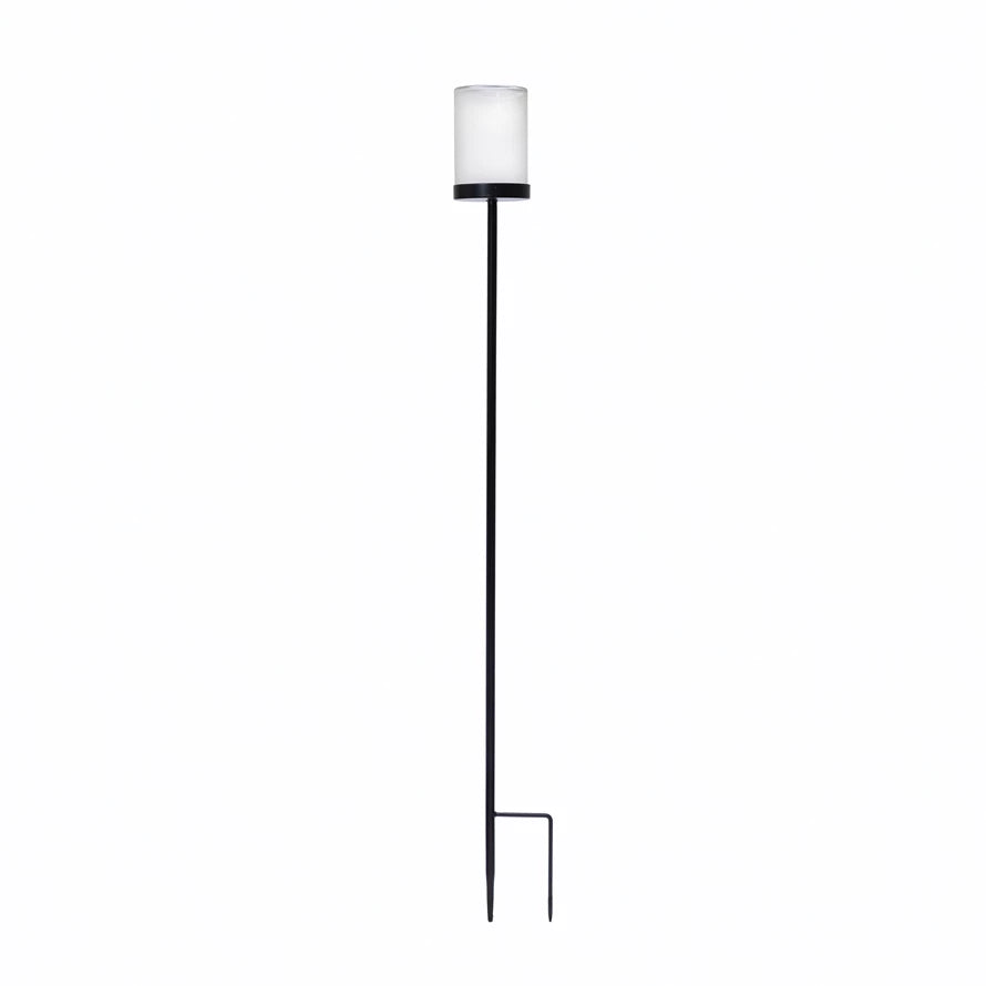 Yard Stake w Glass Candle Holder/Vase