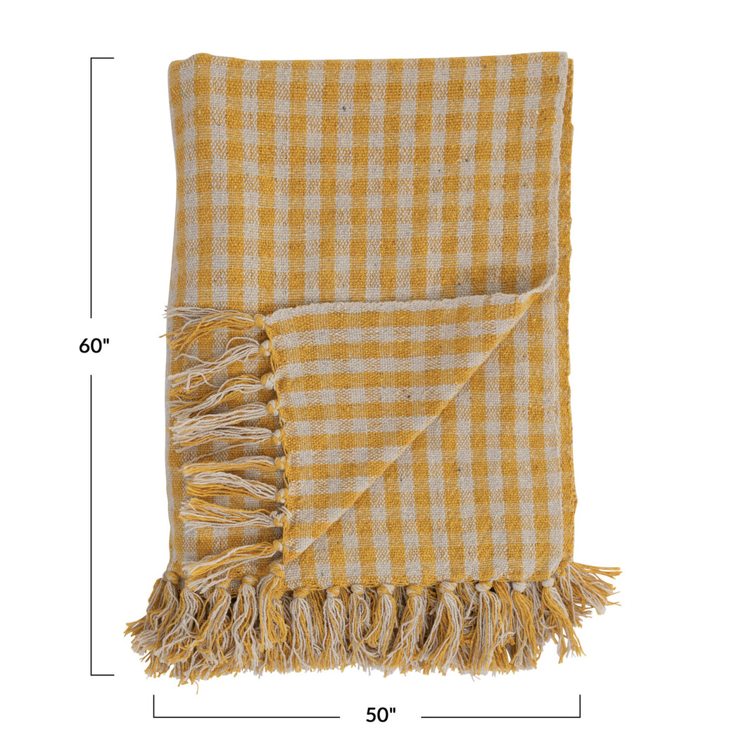 Cotton Throw w Fringe