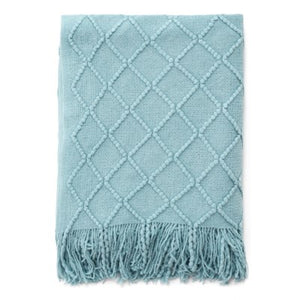 Knitted Blue Throw