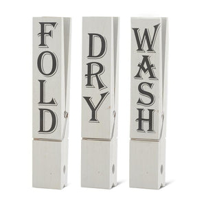Wood Clothespin Wall Sign