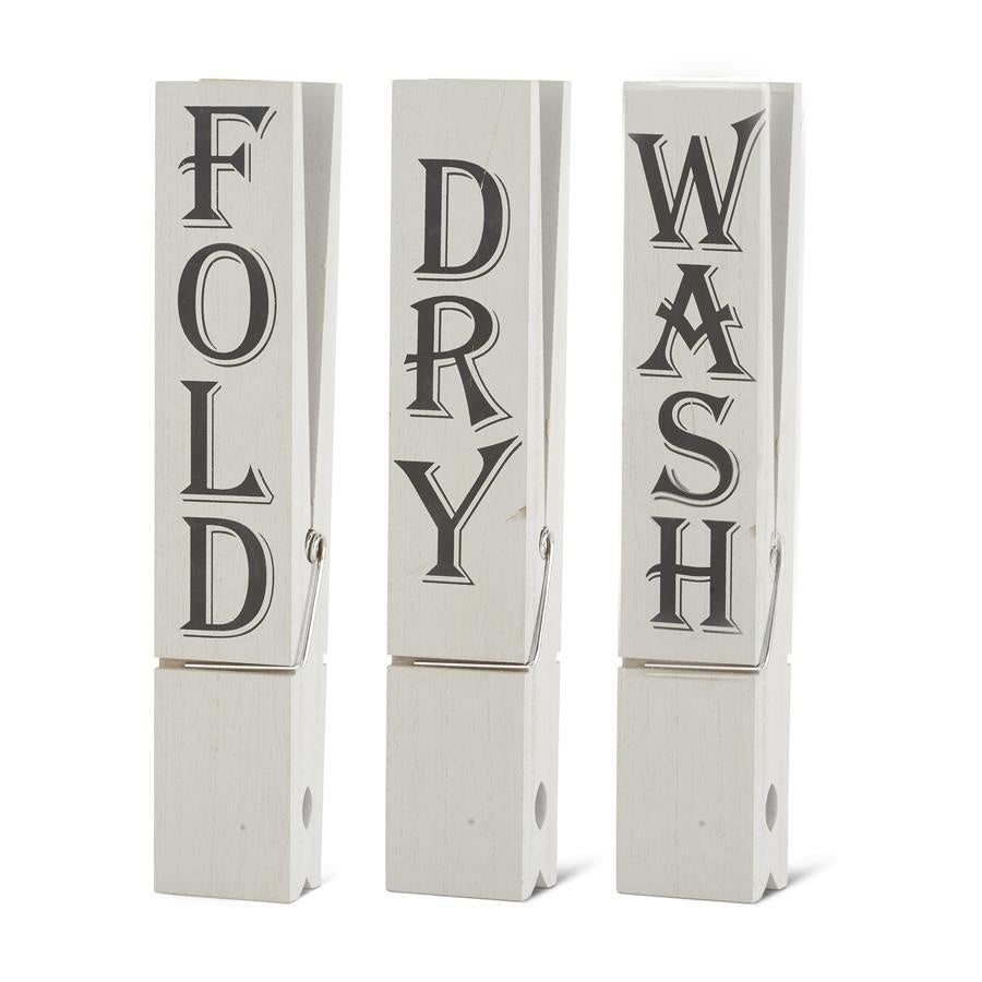 Wood Clothespin Wall Sign