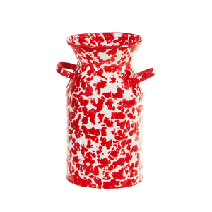 Red and White Splatter Milk Pail