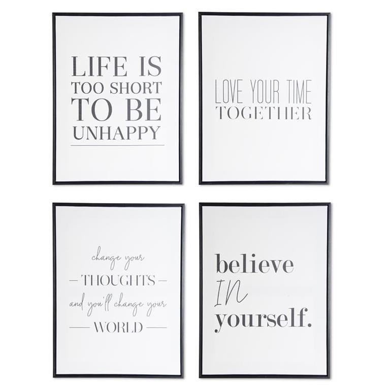 Black Frame Inspirational Signs