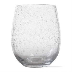 Bubble Glass Stemless Wine Clear S/2