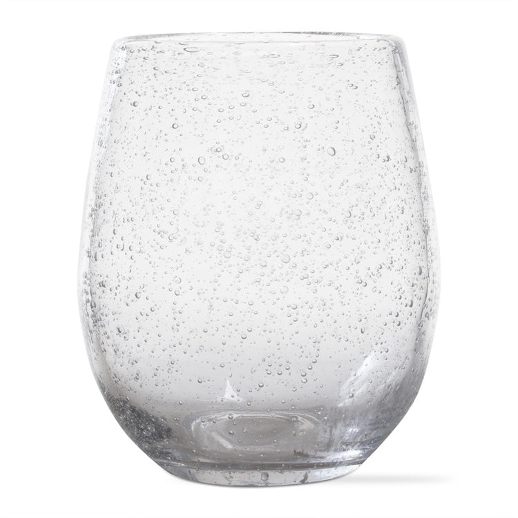 Bubble Glass Stemless Wine Clear S/2