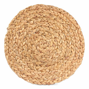 Braided Water Hyacinth Reed Placemat Natural