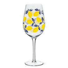 Load image into Gallery viewer, Sorrento Lemons Wine Glass
