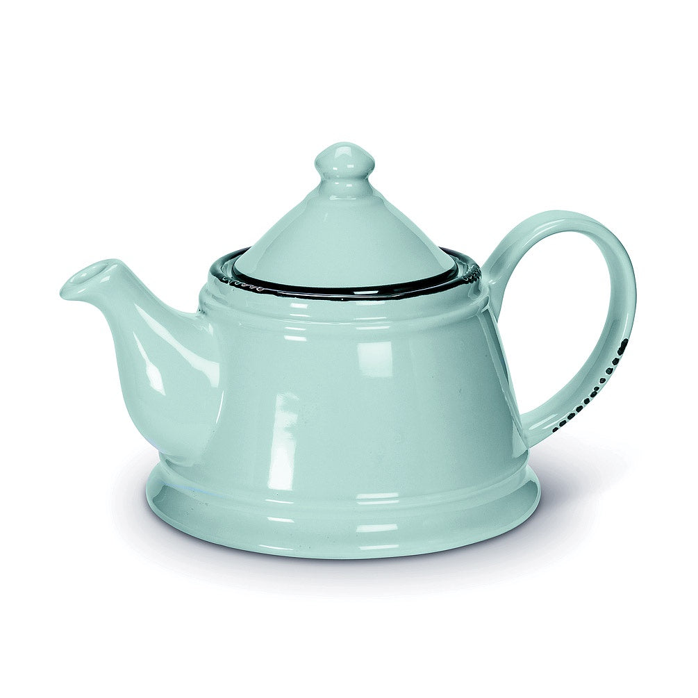 Blue Enamel Look Teapot