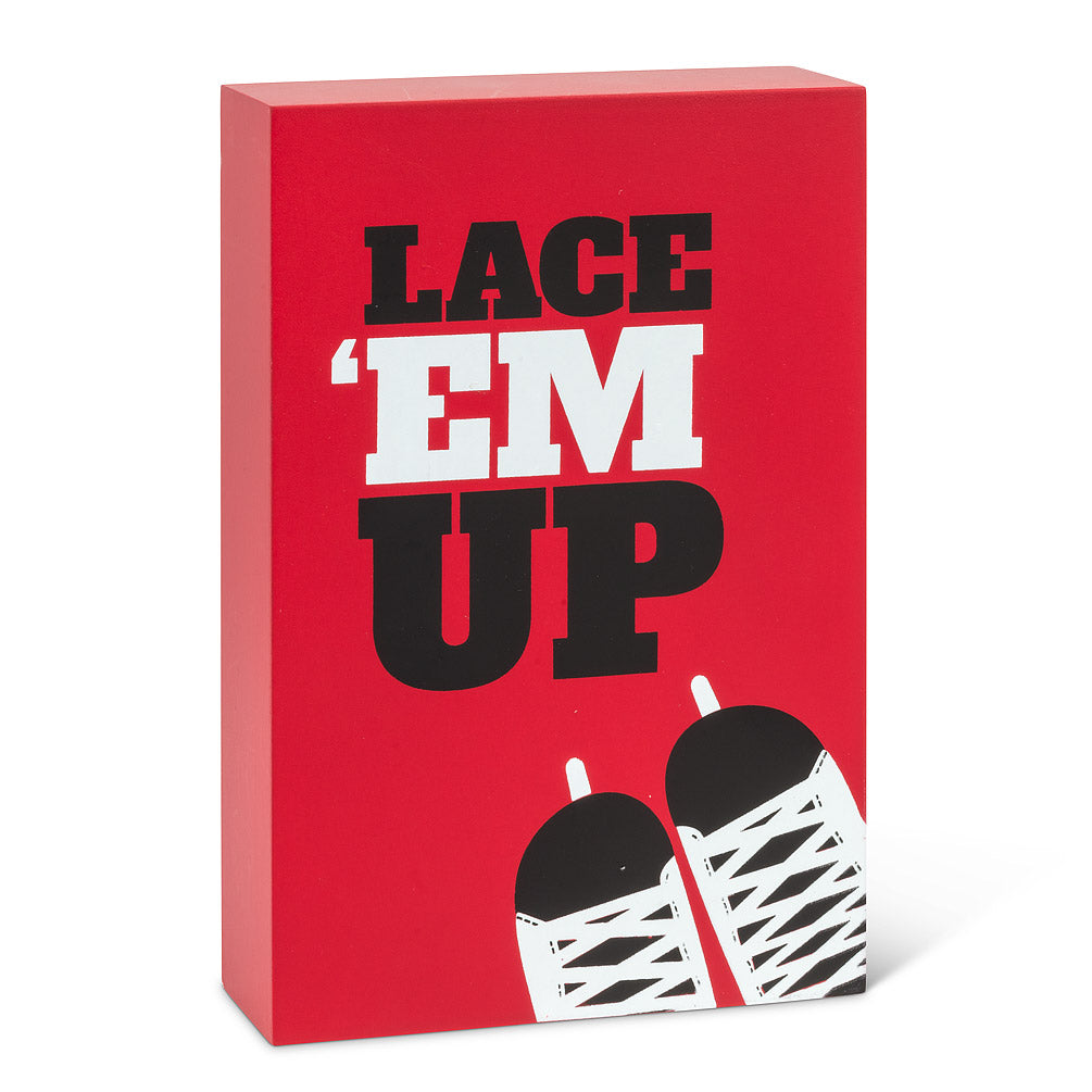 Lace 'Em Up Box Sign