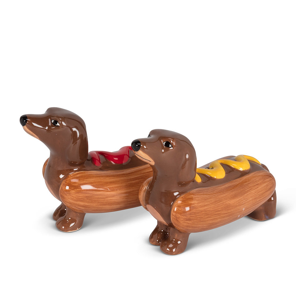 Dachshunds Hot Dog S & P Set