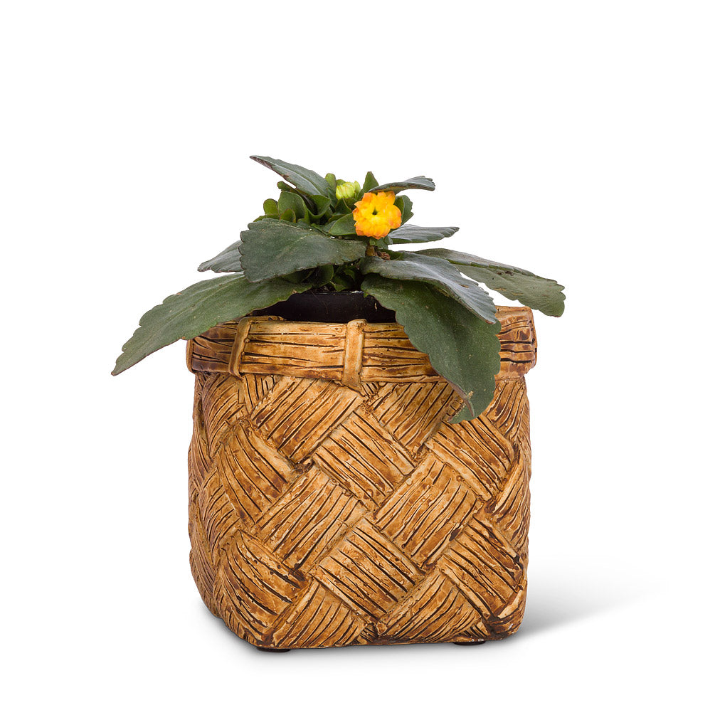 Wide Weave Ceramic Planter