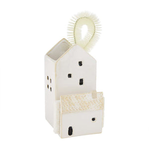 White Home Sponge Brush Caddy