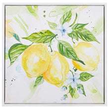 Load image into Gallery viewer, Watercolor Lemons Canvas Framed Wall Art
