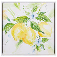 Load image into Gallery viewer, Watercolor Lemons Canvas Framed Wall Art
