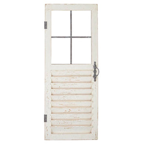 36" Distressed Shutter With Window Door Panel