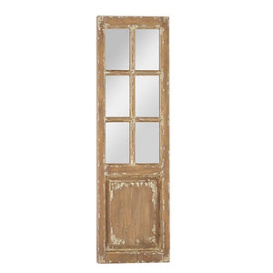 38" Distressed 6-Lite Mirrored Door Panel