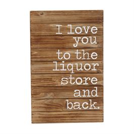 Liquor Store and Back Plaque