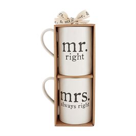 Mr. and Mrs Right Mugs