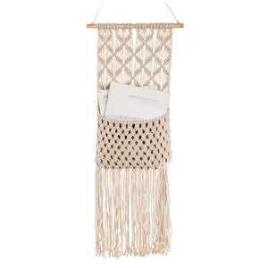 Long Macrame Wall Pocket