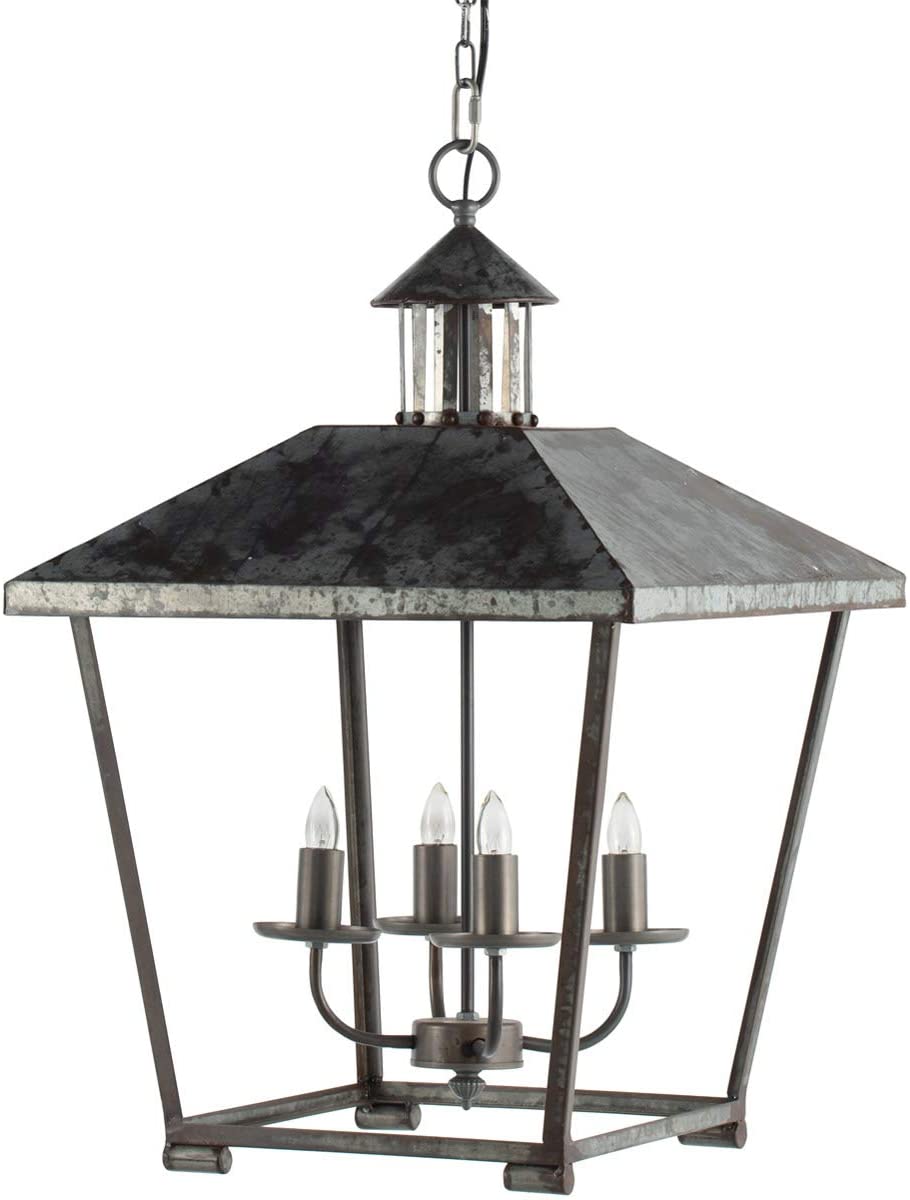 4-Light Metal Chandelier
