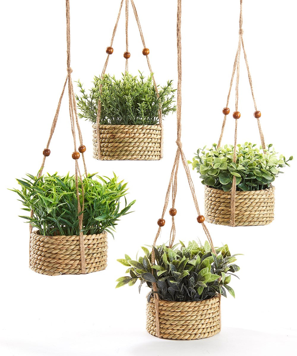 Faux Hanging Potted Plant