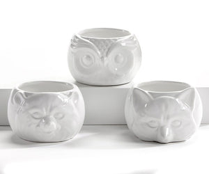 Ceramic Animal Planter White