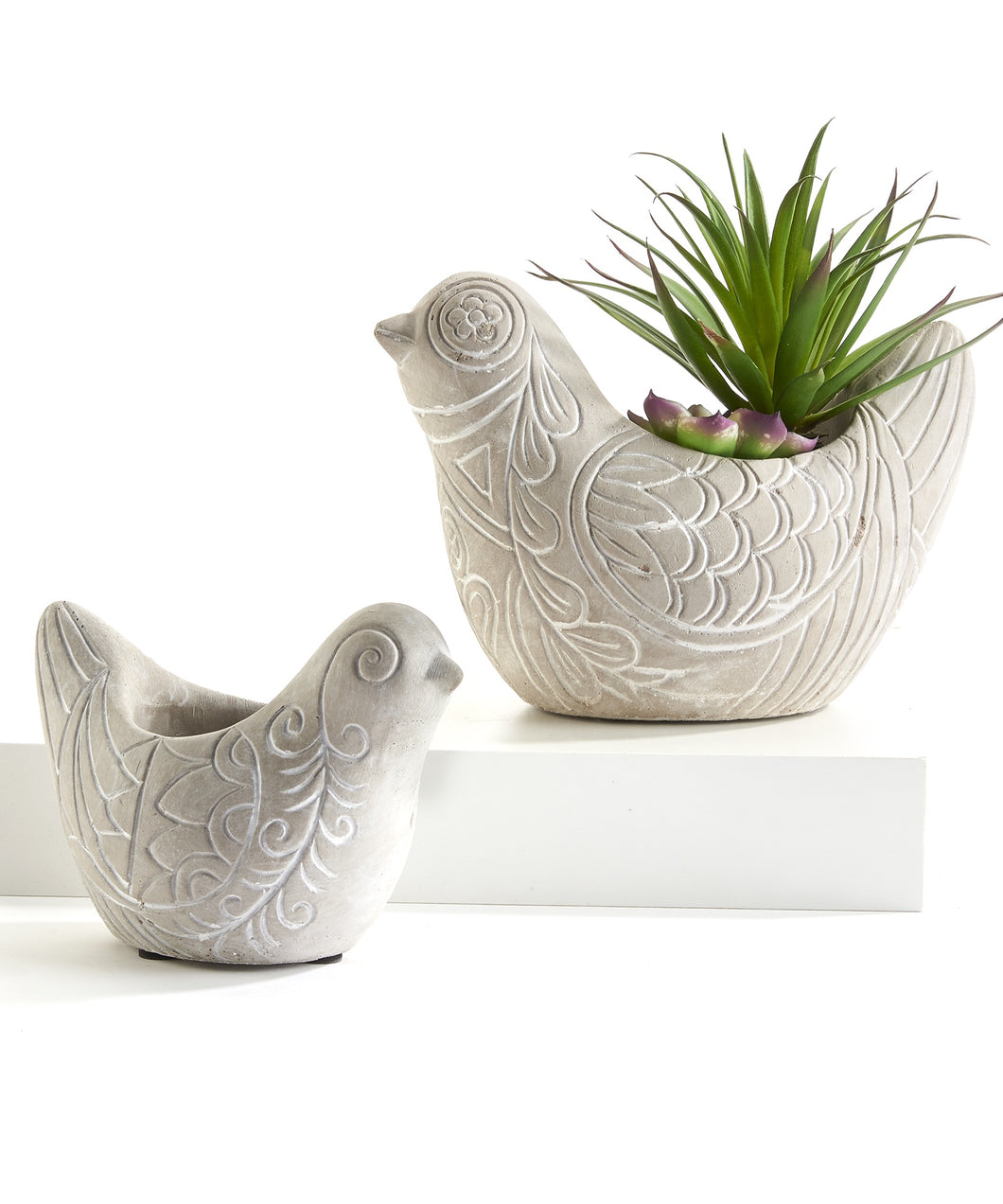 Cement Bird Planter