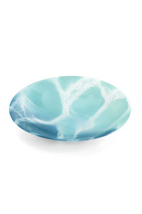 Glass Bowl Watermark Turquoise/Blue