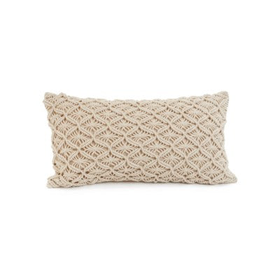 Cotton Cushion Macrame 12 x 22