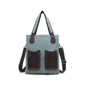 Tote Bag w/Leather Pockets