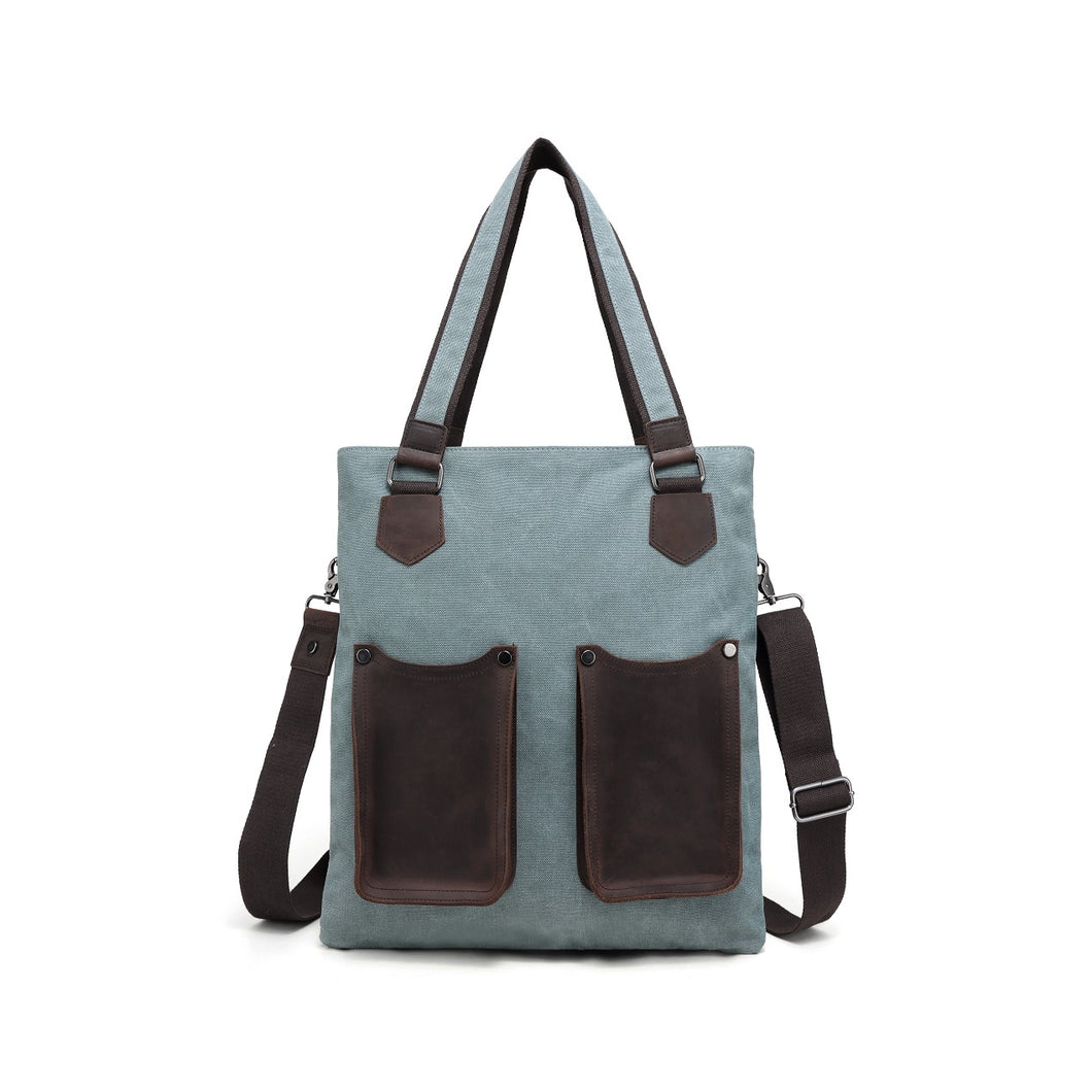 Tote Bag w/Leather Pockets