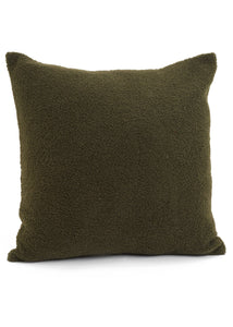 Basel Teddy Velvet Cushion Olive