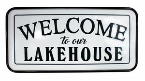 White Metal Sign - Welcome/Lakehouse
