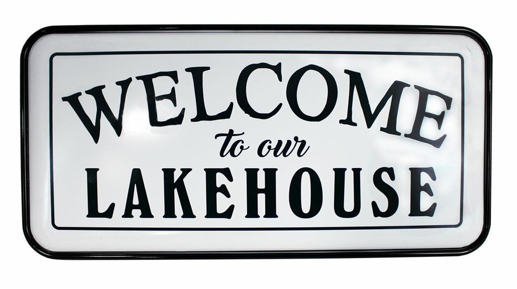 White Metal Sign - Welcome/Lakehouse
