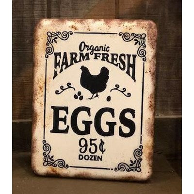 Farm Fresh Eggs Metal Sign