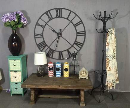 Large Iron Clock Roman Numerals