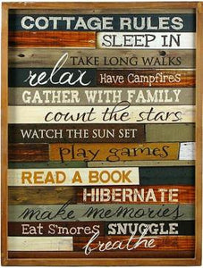 Cottage Rules Sign