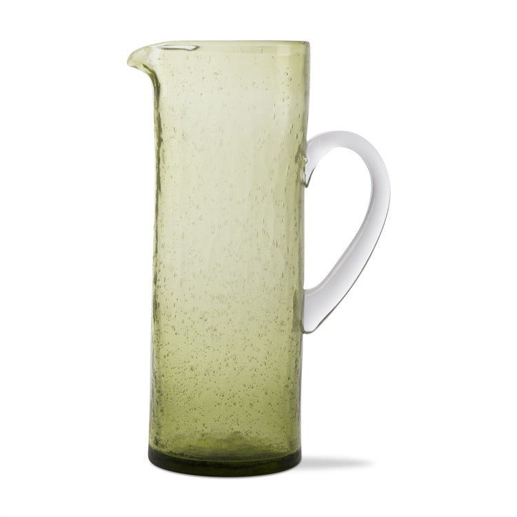 Bubble Glass Tall Pitcher Foliage