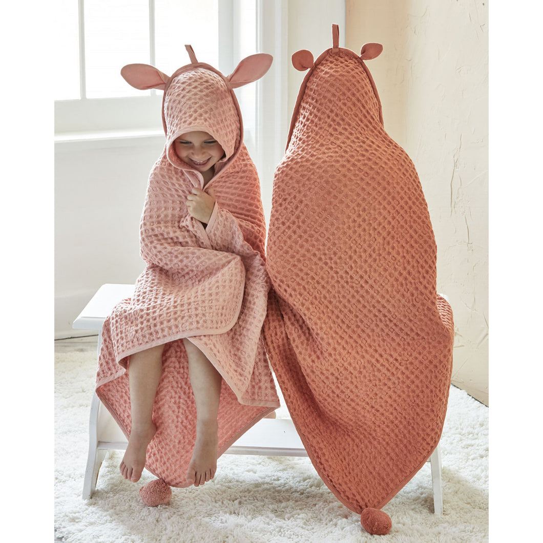 Bunny Hooded Waffle Weave Towel