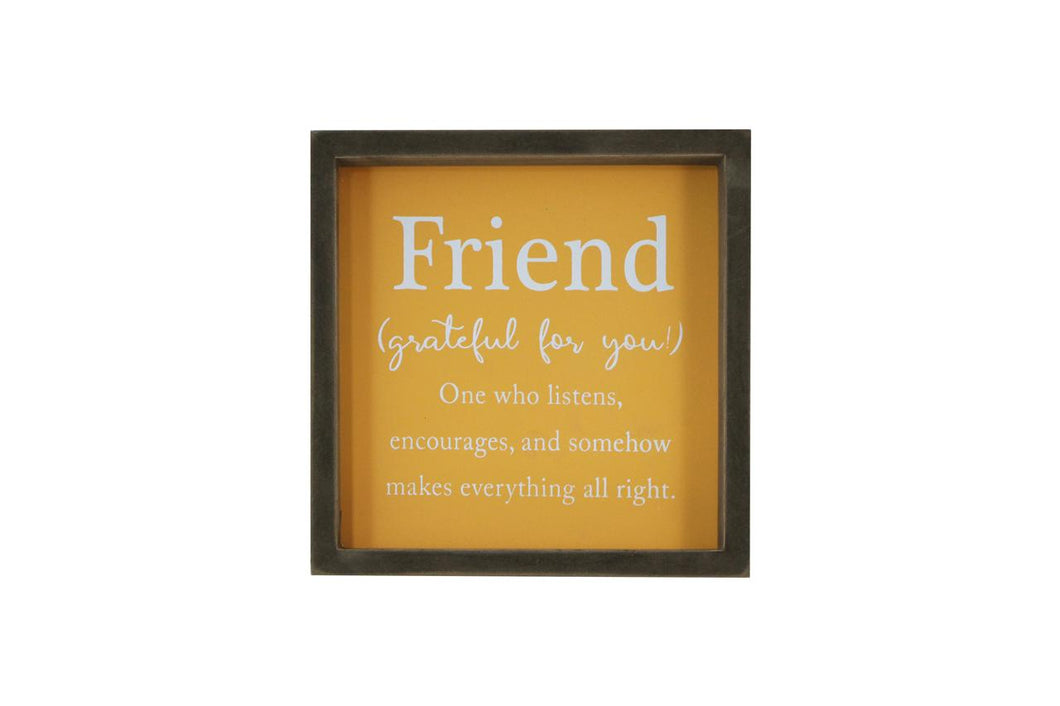 Hanging Box Sign - Friend