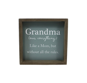 Hanging Box Sign - Grandma